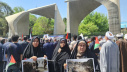 حضور جمعی از دانشگاهیان دانشکده شریعتی در تجمع بزرگ دانشگاهیان در مسجد دانشگاه تهران